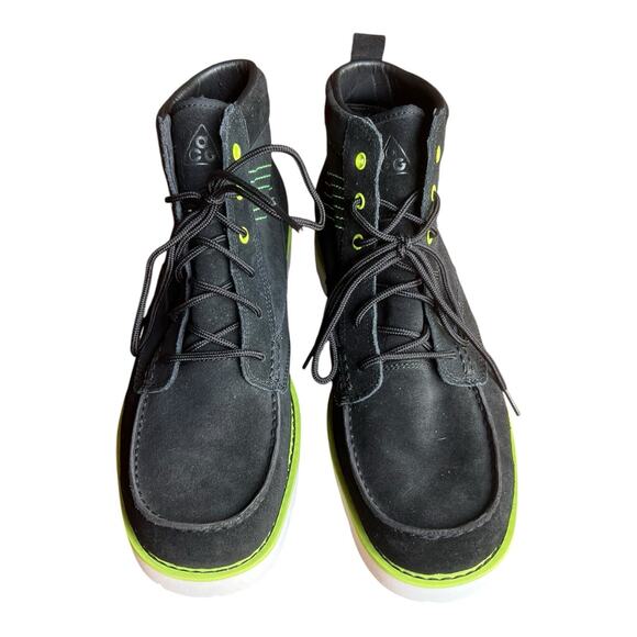 Nike ACG Kingman Boots Mens 2012 Black Volt Leather Suede 525387-030 Y2K NEW main image 9